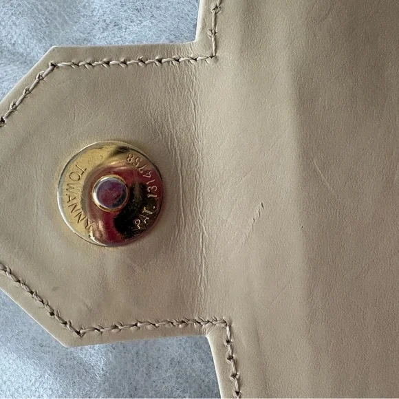 Yves Saint Laurent Shoulder Bag Leather Purse Beige YSL Vintage Auth - Picture 6 of 7